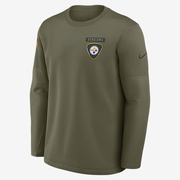 Pittsburgh Steelers Salute to Service Sideline Triumphant Win Coach Men's Nike NFL Pullover Crew