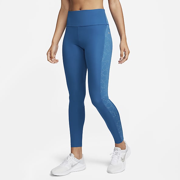 Blauwe en navy leggings en tights. Nike NL