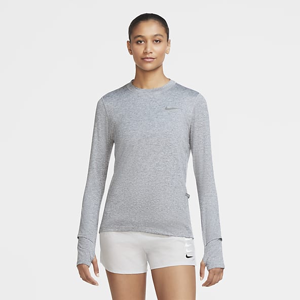 Nike Running Women Dri-fit Athletic Long Sleeve T-shirt Volt, Neon Yellow,  2XL 