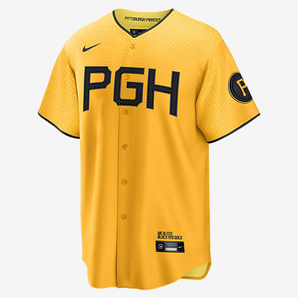 Réplica oficial de la camiseta de carretera de los Pittsburgh Pirates Nike  - Hombre