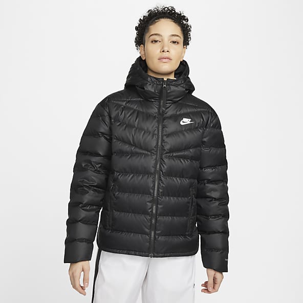 nike puffer trench coat