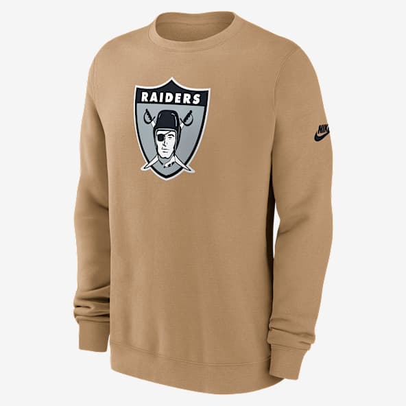 Las Vegas Raiders Swing Pass Rewind Club Sudadera de cuello redondo sin cierre Nike de la NFL para hombre