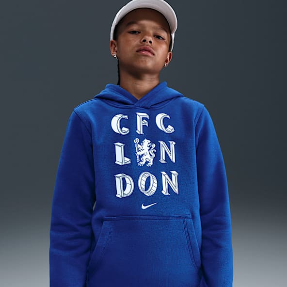 Chelsea FC Club Nike Soccer kapucnis pulóver nagyobb gyerekeknek (fiúknak)