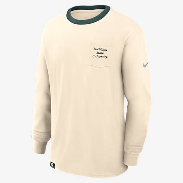 Michigan State Athletic Prep Max90 Pocket Logo Playera de manga larga universitaria Nike para hombre