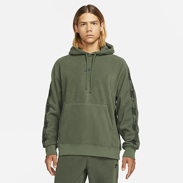 nike khaki green hoodie