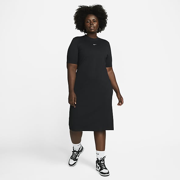 Navy Cotton Split Hem Midaxi T-Shirt Dress | New Look