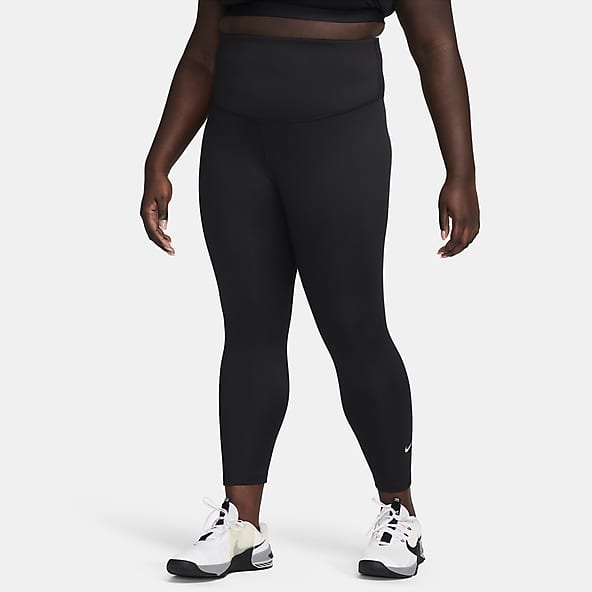 Nike Plus air black high waisted zip front leggings | ASOS