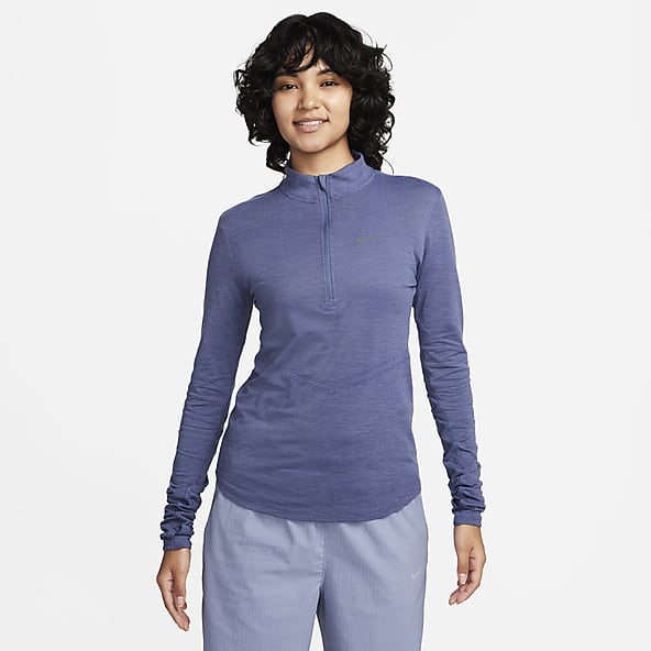 Women s Blue Seamless Long Sleeve Shirts. Nike UK