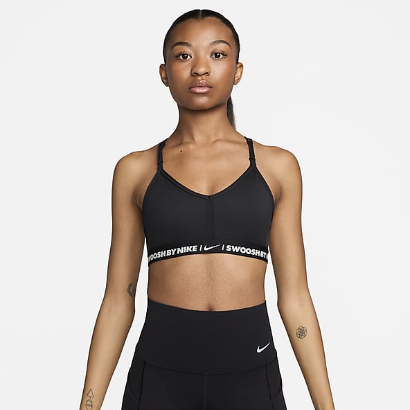 Nike Women's Distort Indy Plunge Bra, Opti Yellow/Black, S : :  Fashion
