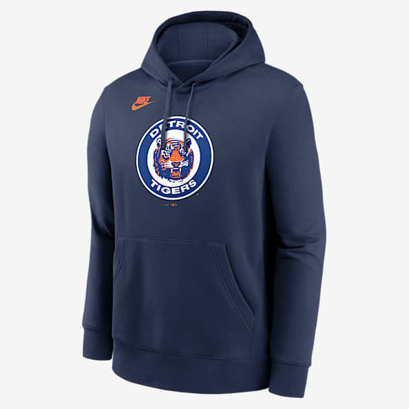 Detroit Tigers Cooperstown Logo Club Sudadera con gorro sin cierre Nike de la MLB para hombre