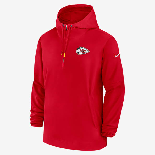 Nike Men's Kansas City Chiefs Sideline Therma-FIT Pullover Hoodie - Grey - XXXL Each