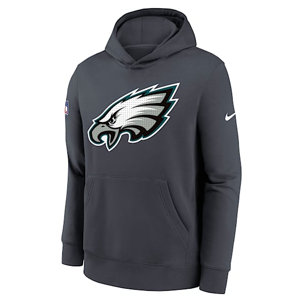 Philadelphia Eagles Sideline Club Sudadera con gorro sin cierre Nike de la NFL para niños talla grande