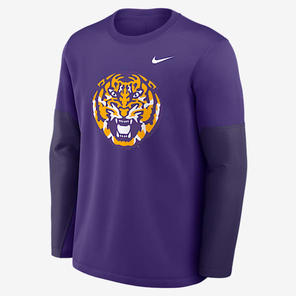 LSU Sideline Coach Men's Nike Therma-FIT College Long-Sleeve T-Shirt
