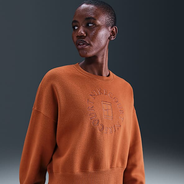 NikeCourt Heritage Phoenix Fleece Sudadera de cuello redondo sin cierre extra oversized para mujer