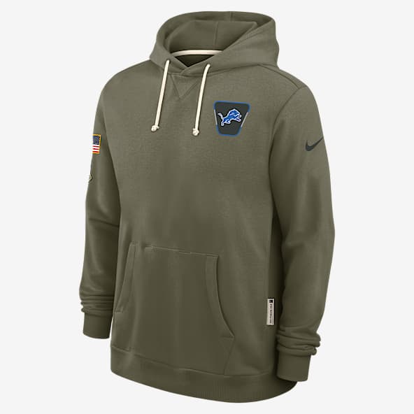 Detroit Lions Salute to Service Sideline Dominant Force Men's Nike Dri-FIT NFL Pullover Hoodie