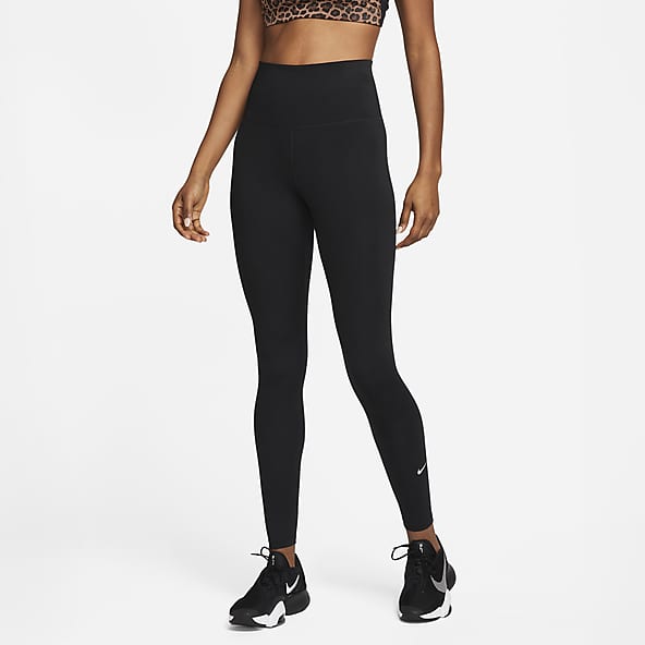 Nike Tight Fit High Rise Full Length Leggings Sz XS Black /Orange