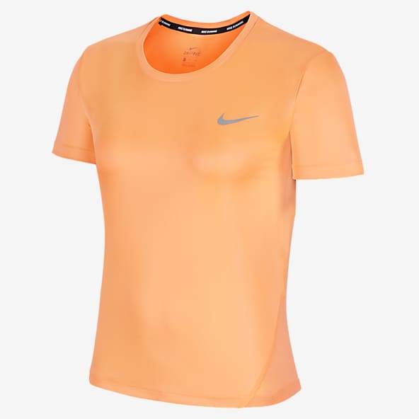 nike orange running top