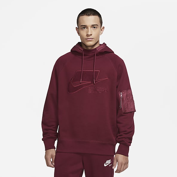red nike pullover hoodie men's