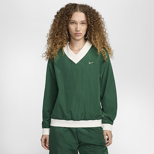 Nike Sportswear Essential Women's Loose UV Woven Long-Sleeve V-Neck Top