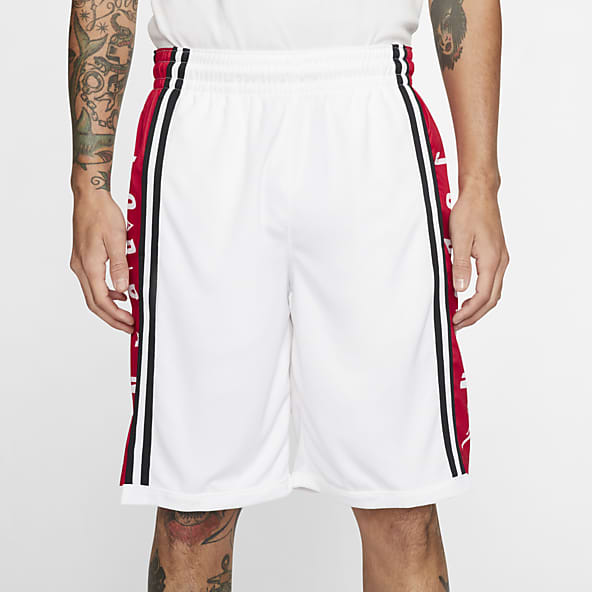white and black jordan shorts