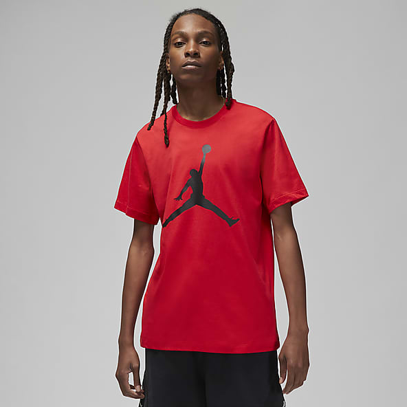 T shirt jordan rouge clearance