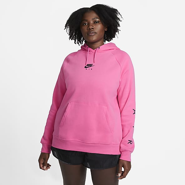 pink nike hoodie plus size