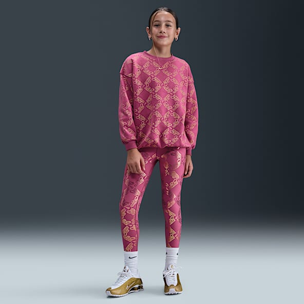 Nike One Big Kids' (Girls') Dri-FIT Printed Leggings
