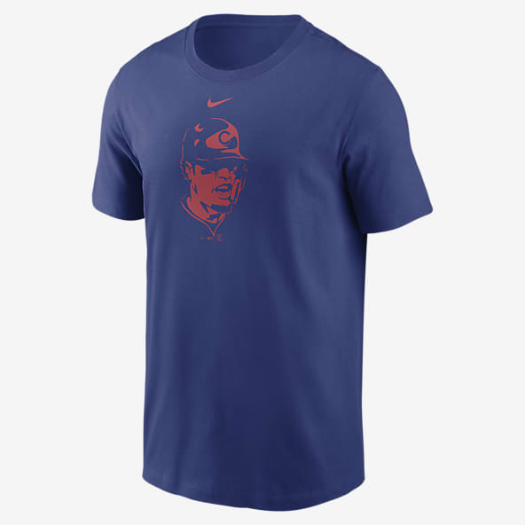 MLB Nike Chicago Cubs #9 Javier Baez Ash Backer T-Shirt