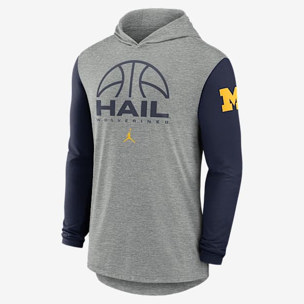 Michigan Basketball Michigan Basketball Men's Jordan Brand Dri-FIT College Long-Sleeve Hooded T-Shirt