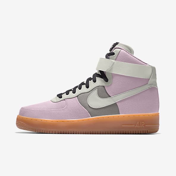 shunNikeスニーカー新品 NIKE AIR FORCE1 HI ピンク グレー 26cm