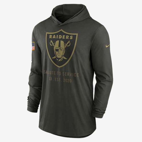 Las Vegas Raiders Salute to Service Sideline Men’s Nike Dri-FIT NFL Long-Sleeve Hooded Top