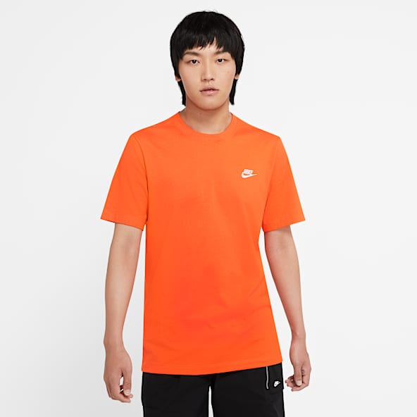 orange nike shirt men