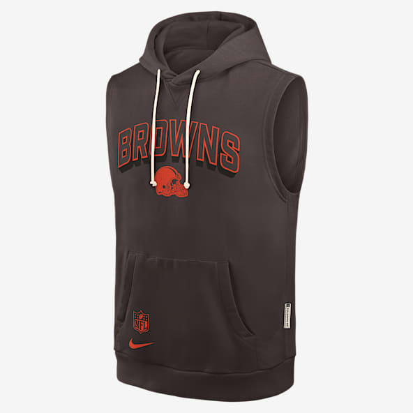 Cleveland Browns Sideline Men's Nike Dri-FIT NFL Sleeveless Pullover Hoodie