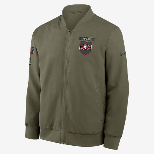San Francisco 49ers Salute to Service Sideline Men's Nike NFL Full-Zip Bomber Jacket
