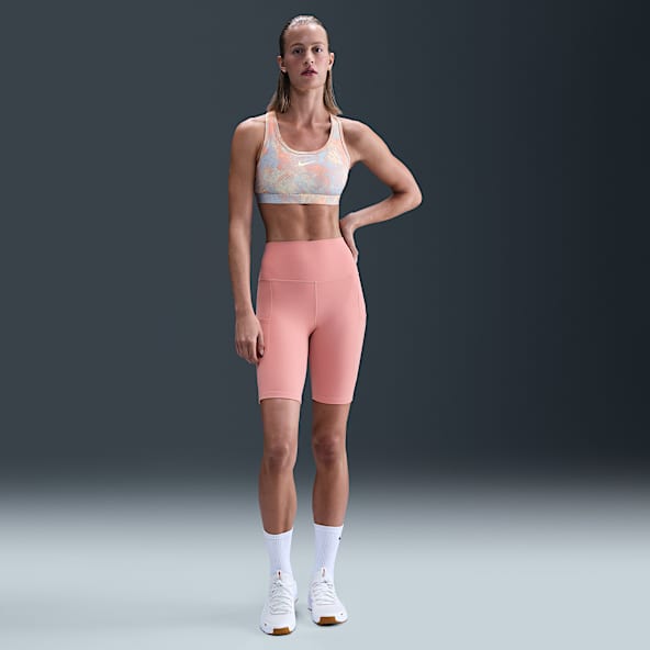 Nike One Shorts de ciclismo con bolsillos de tiro alto de 20 cm para mujer