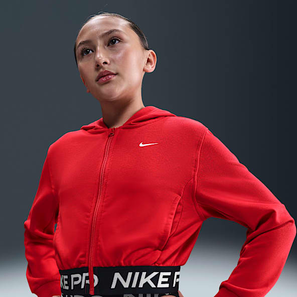 Nike Pro Fleece Big Kids' (Girls') Dri-FIT Full-Zip Hoodie