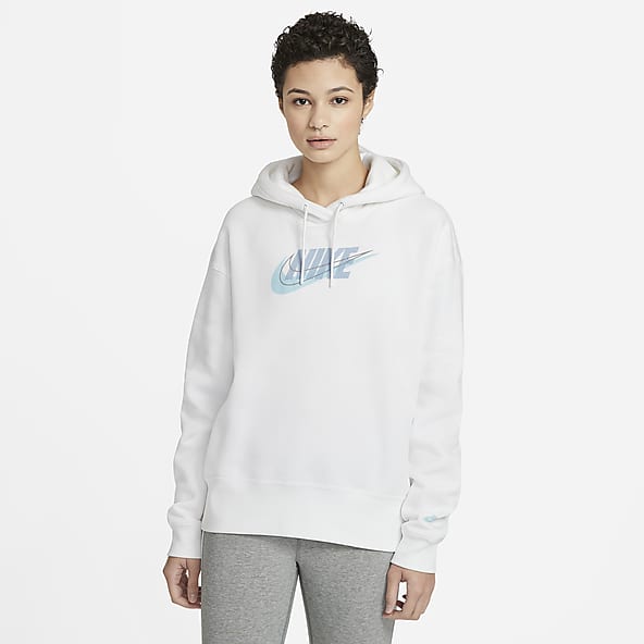 womens white nike zip up hoodie