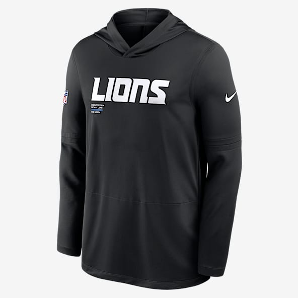 Detroit Lions Pure Fury Sideline Playera de manga larga Nike Dri-FIT de la NFL con gorro para hombre