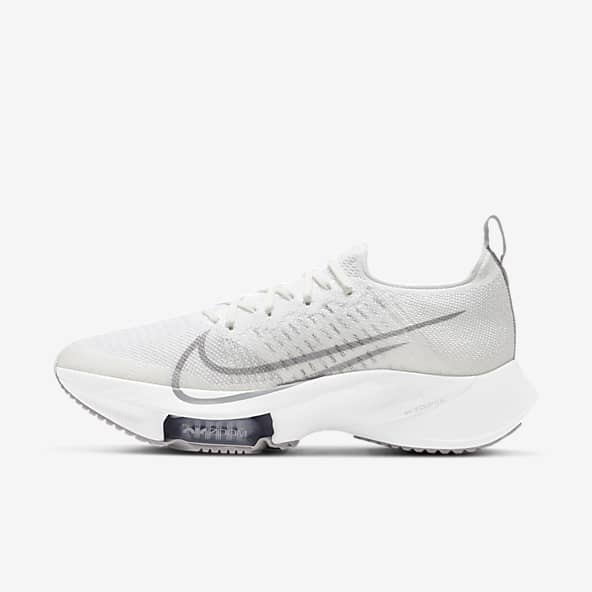 nike running shoes grey and white