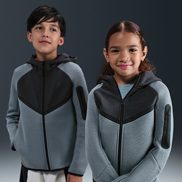 Nike Sportswear Tech Fleece Μπλούζα με κουκούλα και φερμουάρ σε όλο το μήκος για μεγάλα παιδιά