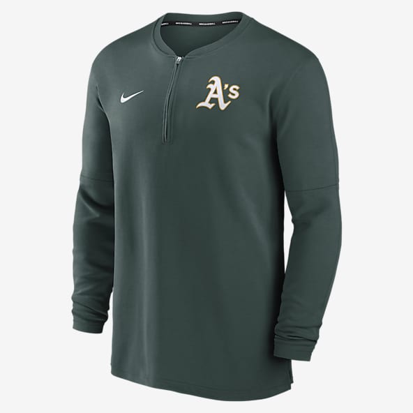 Oakland Athletics Authentic Collection Game Time Men's Nike Dri-FIT MLB 1/2-Zip Long-Sleeve Top