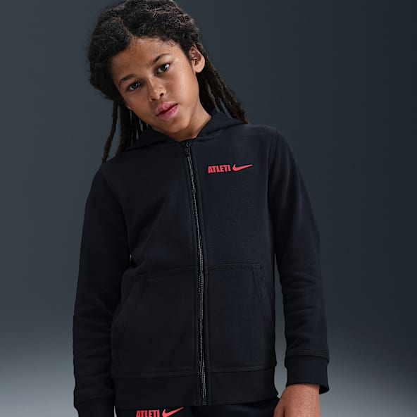 Atlético Madrid Club Older Kids' (Boys') Nike Football Full-Zip Hoodie