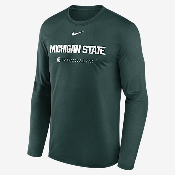 Michigan State Courtside Basketball Shootaround Legend Michigan State Courtside Basketball Shootaround Legend Men's Nike Dri-FIT College Long-Sleeve T-Shirt