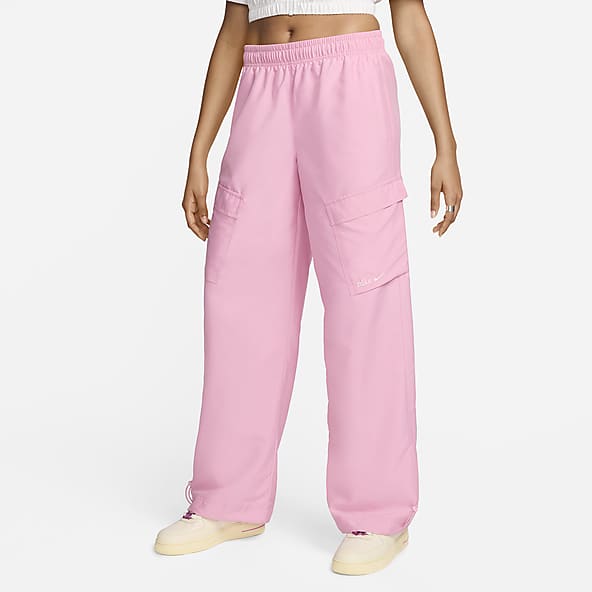 Girls Pale Pink Pull On Cargo Trousers, Girls Trousers