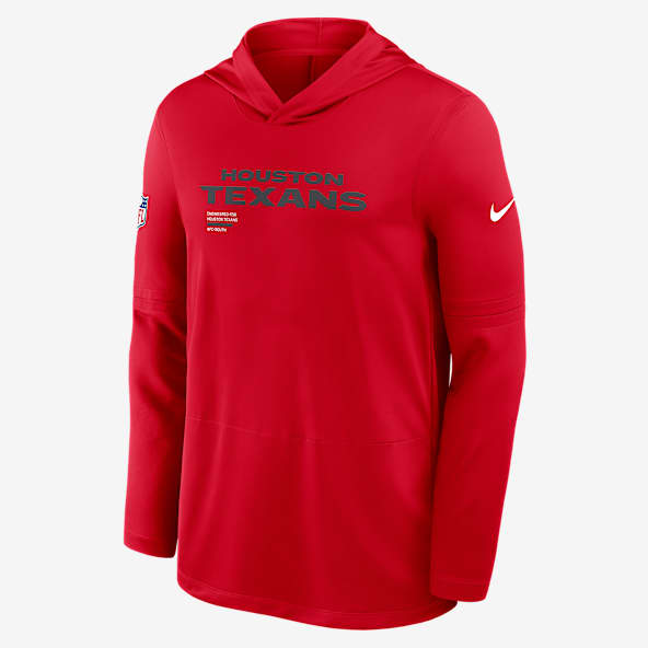 Houston Texans Pure Fury Sideline Men's Nike Dri-FIT NFL Long-Sleeve Hooded Top