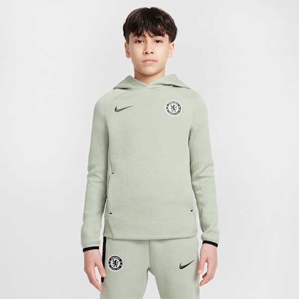 Chelsea FC Tech Nike Futbol Fleece Kapüşonlu Genç Çocuk (Erkek) Sweatshirt'ü
