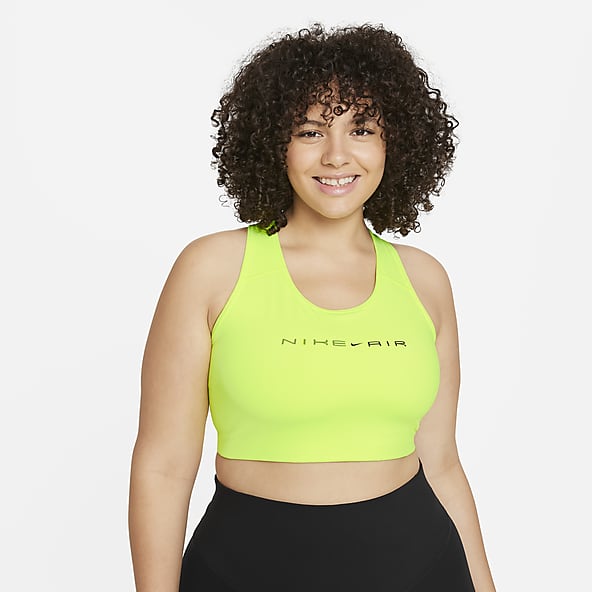 Womens Plus Size Yellow Sports Bras. Nike.com
