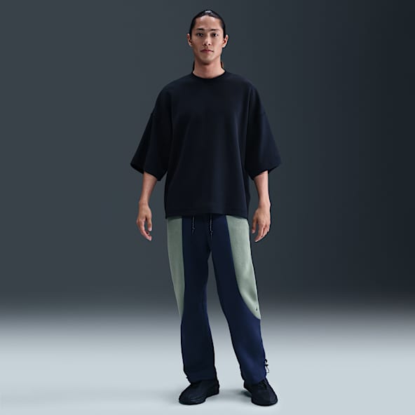 Nike Tech Nike Tech Men's Colour-Block Open-Hem Fleece Trousers