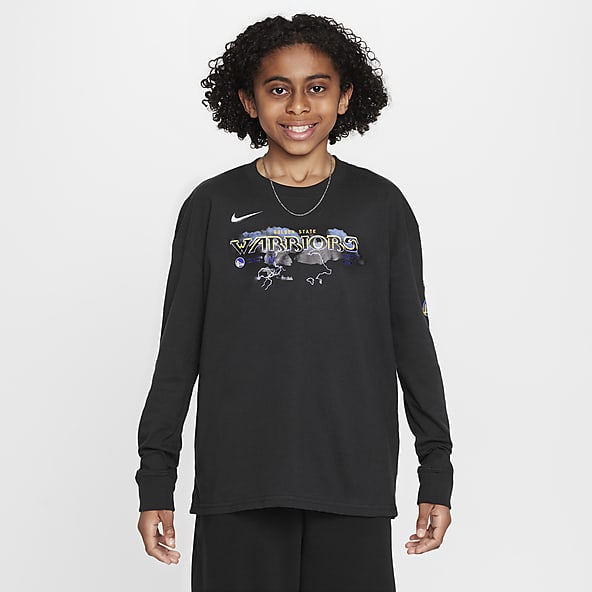 Golden State Warriors Essential Camiseta de manga larga Nike NBA Max90 - Niño