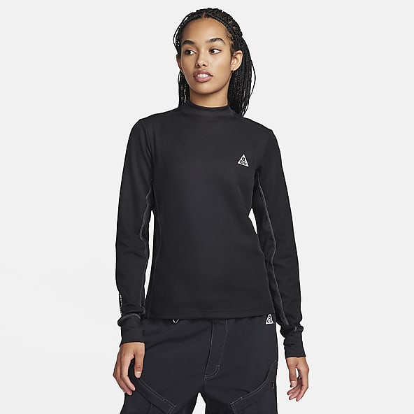 Nike ACG Dri Fit Long Sleeve Thermal Shirt Womens Size Small Green